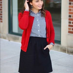 JCrew Black sidewalk skirt size 6